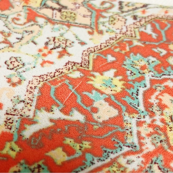 EMMA & MICHELE Boho Orange White Dress Size Small - Picture 15 of 16